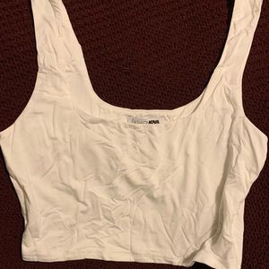 Fashion Nova white crop top Large
